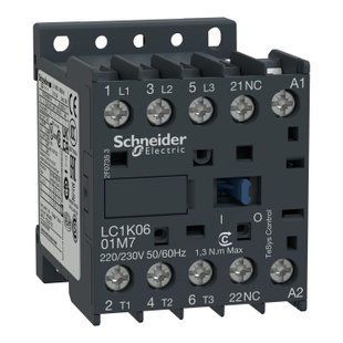 КОНТАКТОР TESYS K 3P 6A НЗ ~220В ГВИНТ LC1K0601M7 фото