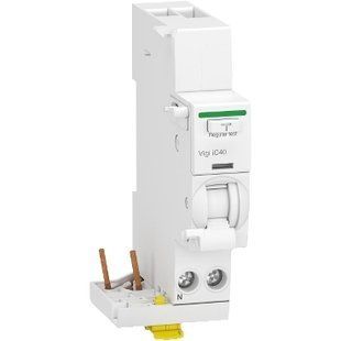 Диференційний блок, ACTI9 VIGI IC40, 1P+N, 25 A, 30 мА, тип A A9Y80625 фото